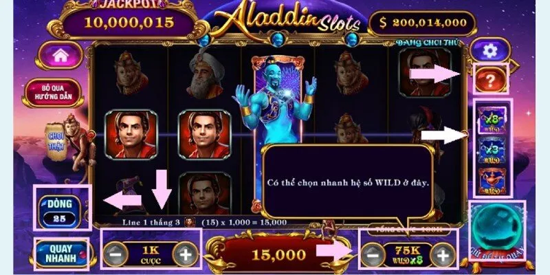 Hướng dẫn chơi Aladin Slot dễ chơi dễ thắng
